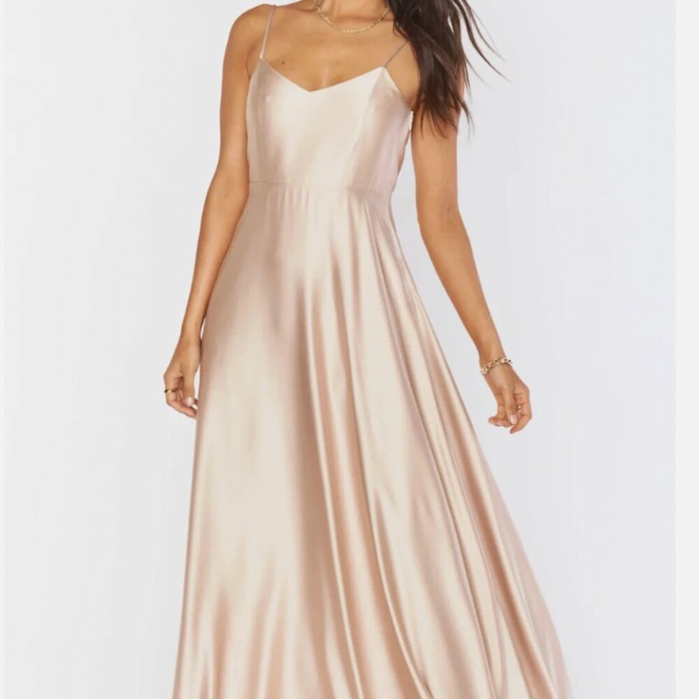 Show Me Your Mumu Faith Dress Champagne Luxe Satin